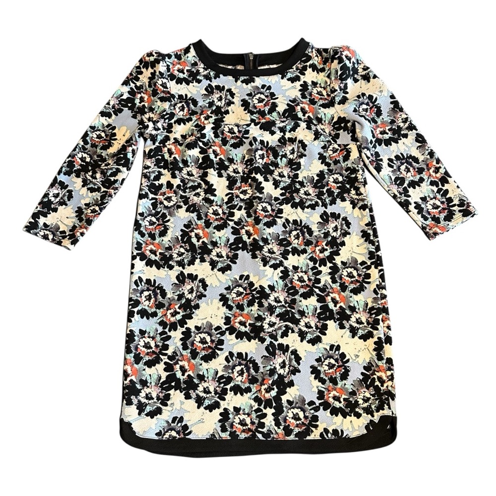 Xhilaration Women’s Floral Dress - Black, White, Blue, Orange Medium